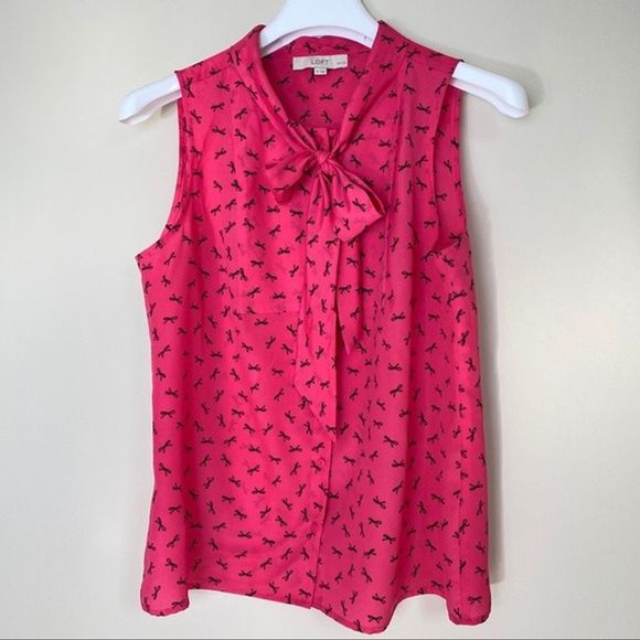 Ann Taylor LOFT Tops - Ann Taylor LOFT Bow Sleeveless Neck Tie Blouse
